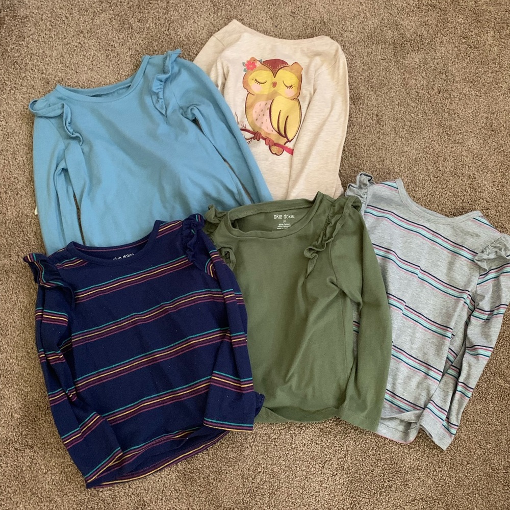Kids' Assorted Long Sleeve Tops - Set of 5